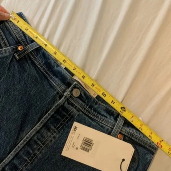 Levi's Ribcage Ankle Utility Straight Leg Jeans Nine Five Carpenter Pants - Picture 3 of 14